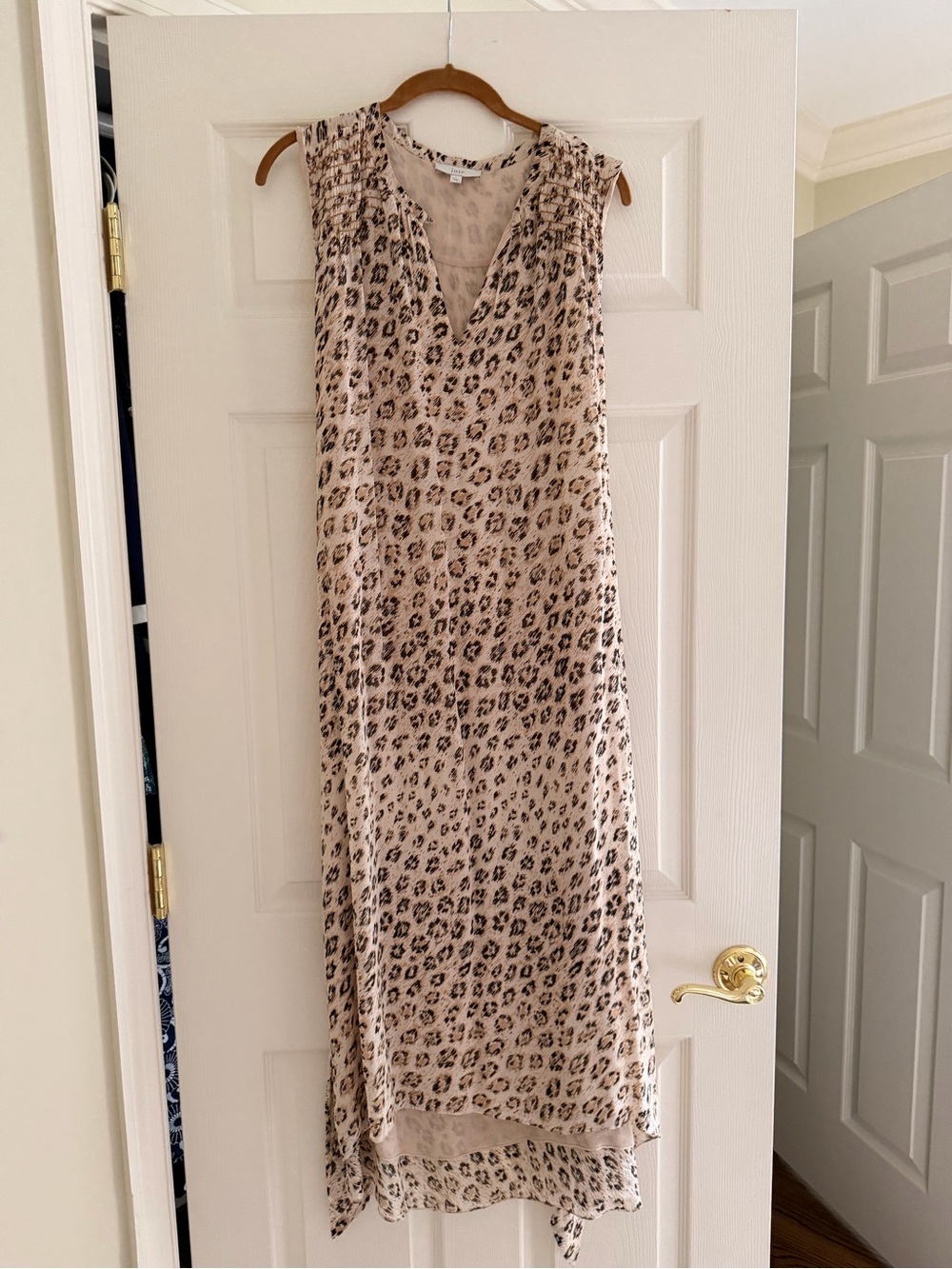 Joie Beige Leopard-Print Maxi Dress